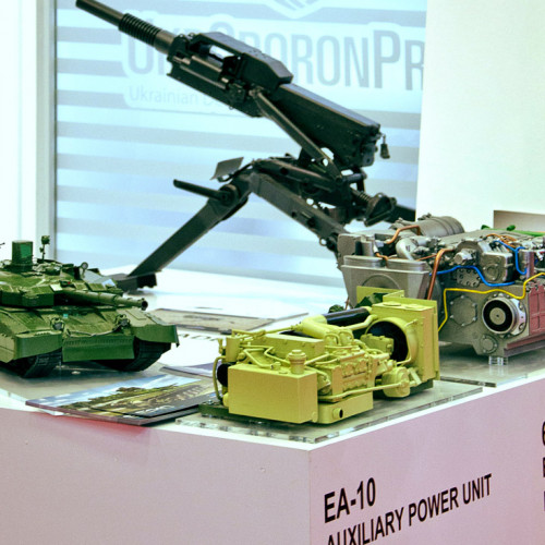 Engine models at the exhibition IDEF