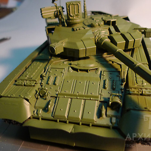 1:35 scale model of the Oplot tank, 3D printing