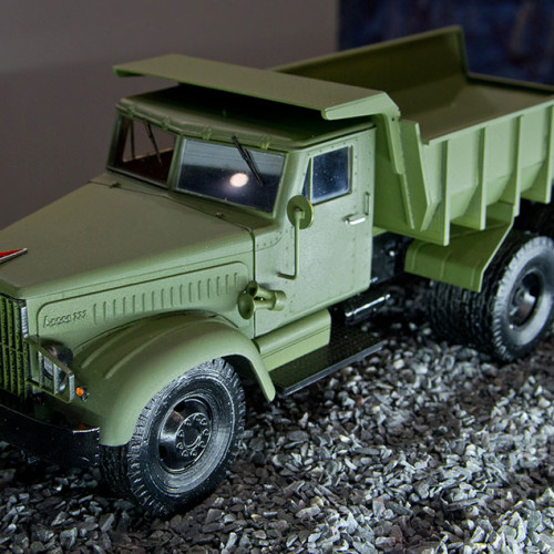 Museum model of KrAZ-222 Dnepr dump truck