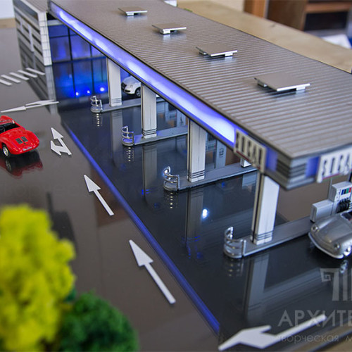 3D printing Architectural Model of gas station
