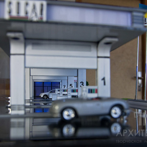 Custom made Architectural Model of "Socar" gas station