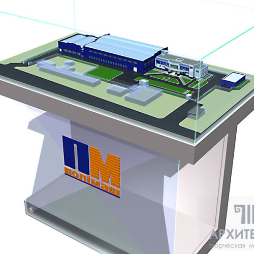 3D printing Architectural Model of office-production complex