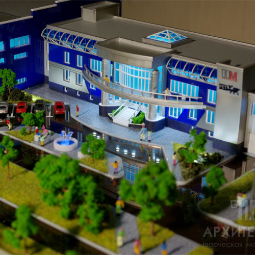 1:250 scale Architectural Model of office-production complex