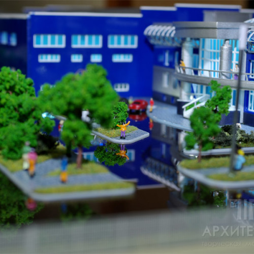 1:250 scale Architectural Model of office-production complex