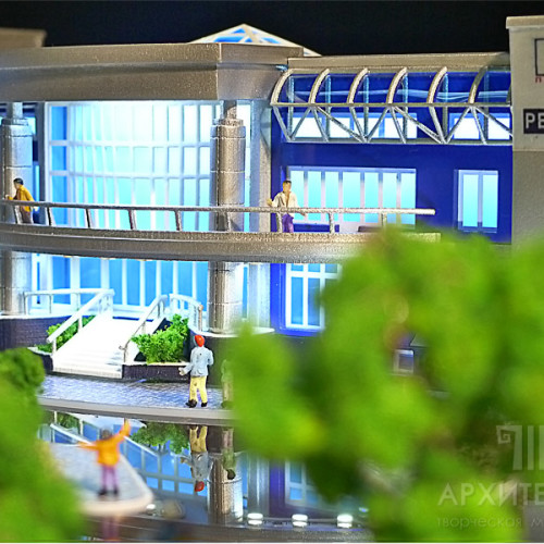 1:250 scale Architectural Model of office-production complex
