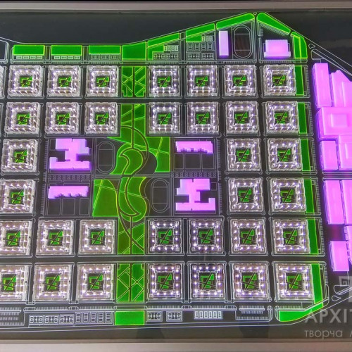 Дизайн архітектурного макета з прозорого акрилу
