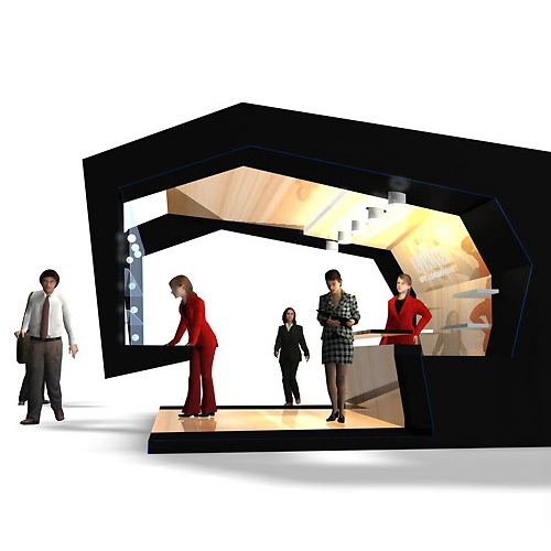 The design of the exhibition stand