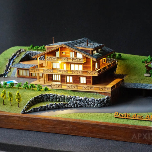 Architectural model of the cottage, Kyiv