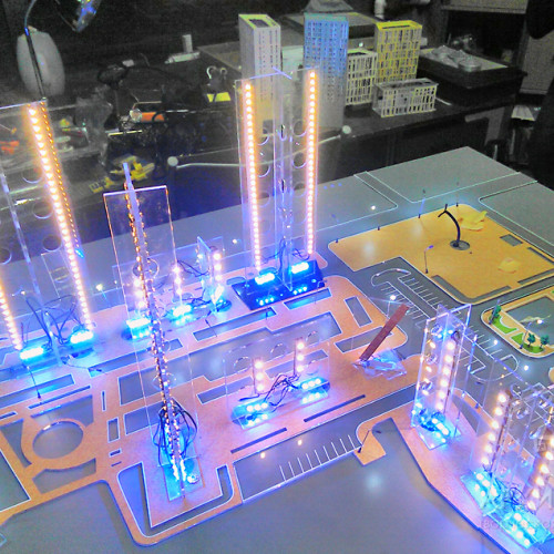 Installation of color LED in model