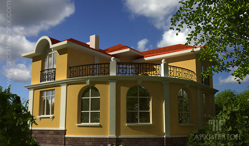 Architectural design of the cottage