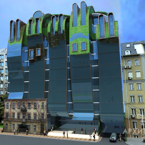 concept of a business center on the street Nizhny Val