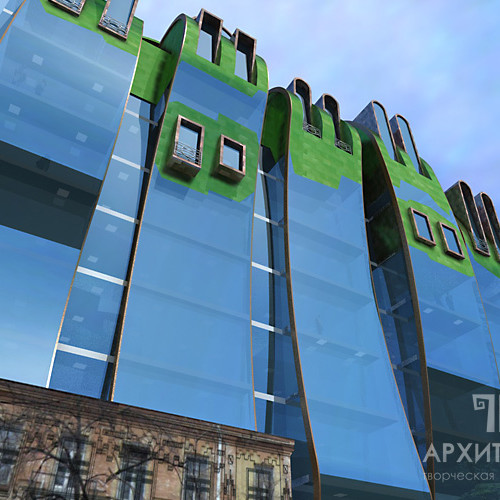 concept of a business center on the street Nizhny Val