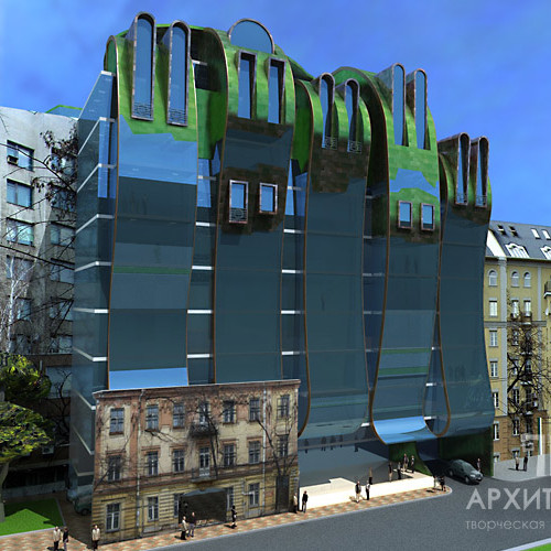 concept of a business center on the street Nizhny Val