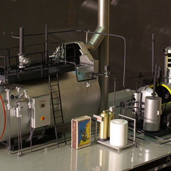 Exhibition model of boiler