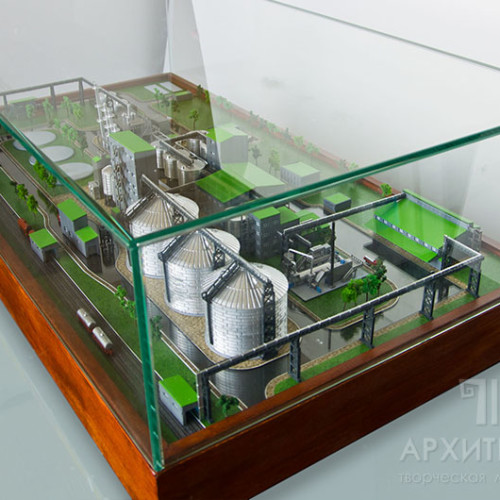 Архитектурный макет завода по производству биоэтанола