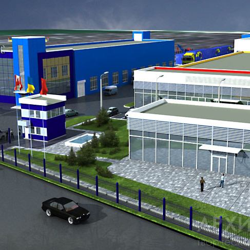 Эскизный проект производственно-складского комплекса в городе Ирпень, Киевская область