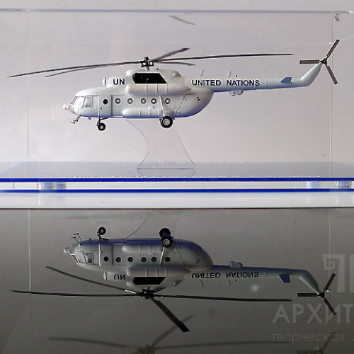 Масштабная модель вертолета Ми-8с акриловым колпаком