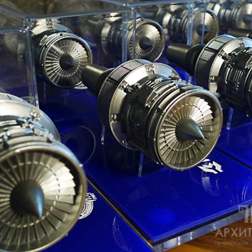 Series of souvenir models of turbojet engine D-436 in Kiev