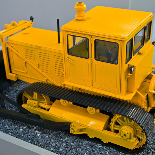 Model of C100 tractor in exposition of the museum
