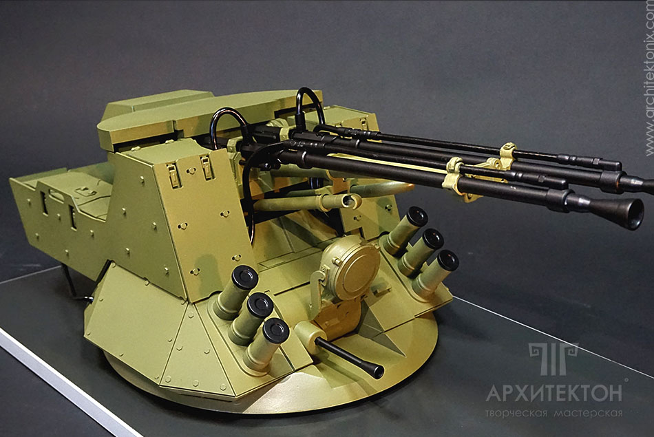 Изготовление макета боевого модуля БМ-23-2, 3D печать, масштаб 1:5