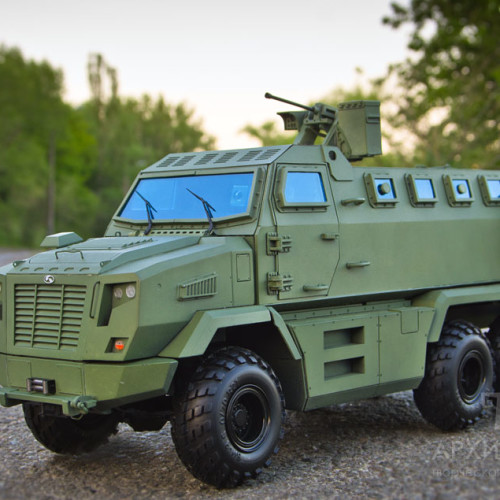 3D printing model of KrAZ “Fiona” MRAP