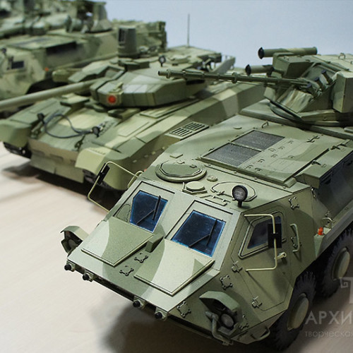 Custom made models of armored personnel carrier