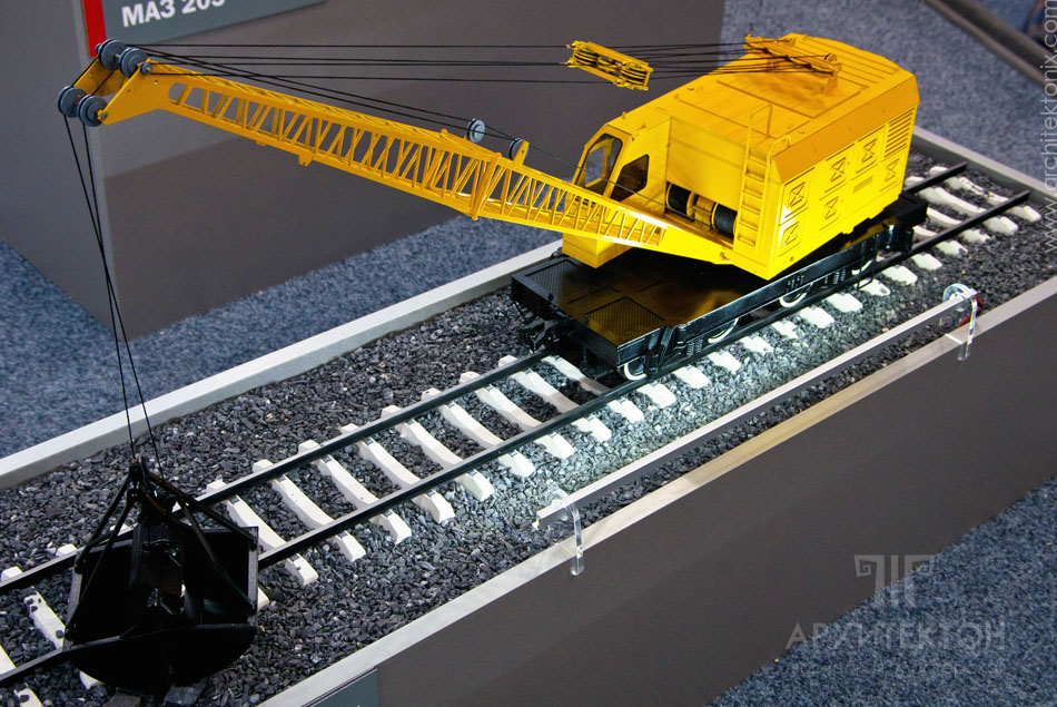 3D printing model of railway crane KZhDE-25